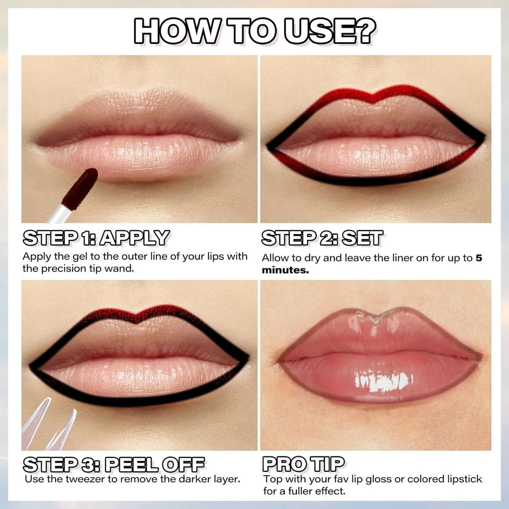 Waterproof Stripping Lip Liner, No Smudge